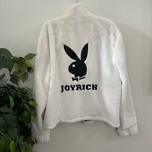 JOYRICH FULL ZIP FAUX FUR BUNNY jacket Sz L